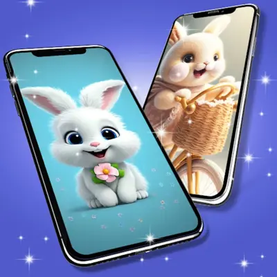 Cute bunny live wallpaper android App screenshot 1