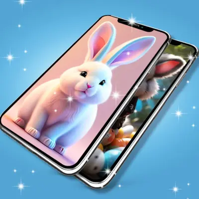 Cute bunny live wallpaper android App screenshot 2