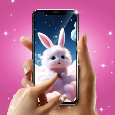 Cute bunny live wallpaper android App screenshot 3